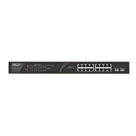 RUİJİE-REYEE RG-ES118GS-P 16XGE 2XGE F.GİGABİT 247W POE SWİTCH